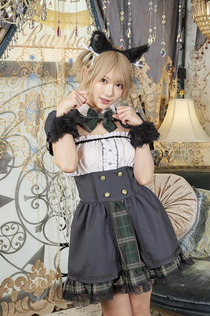 Clearstone My Favourite Kokoro Shinozaki Supervised Cosplay Halloween Cat-Lover School Maid Women's Gray