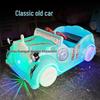 Children's & Adults' Luminous Electric Scooter with Seat - Outdoor Double Bumper Amusement Vehicle