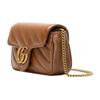 Gucci GG Marmont Mini Shoulder Bag Brown Quilted Leather Gold Hardware Chain Crossbody Bag for Women Daily Commute Party Gift 476433-0OLFT-2535