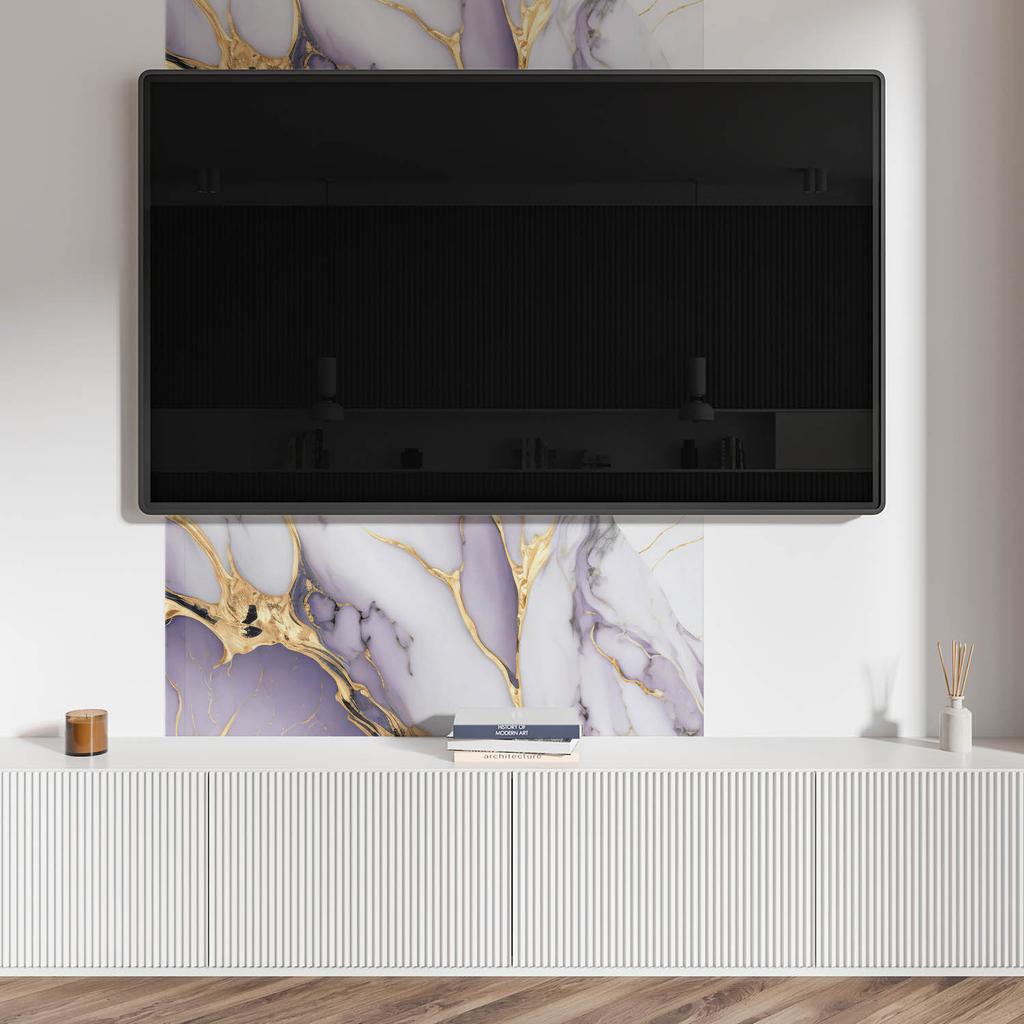 Panel Ścienny Winylowy Do Dekoracji Nowoczesnych Wnętrz 100X50 Cm Abstrakcyjny Wzór Żyłkowy