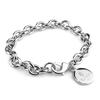 Round Brand Bracelet Simple Electroplated Platinum Versatile Women'S Silver Jewelry