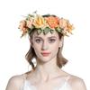 Bride Flower Headband Floral Garland Headpiece Bohemian Flower Crown Headband Boho Bridal Flower Wreath Hair Hoop