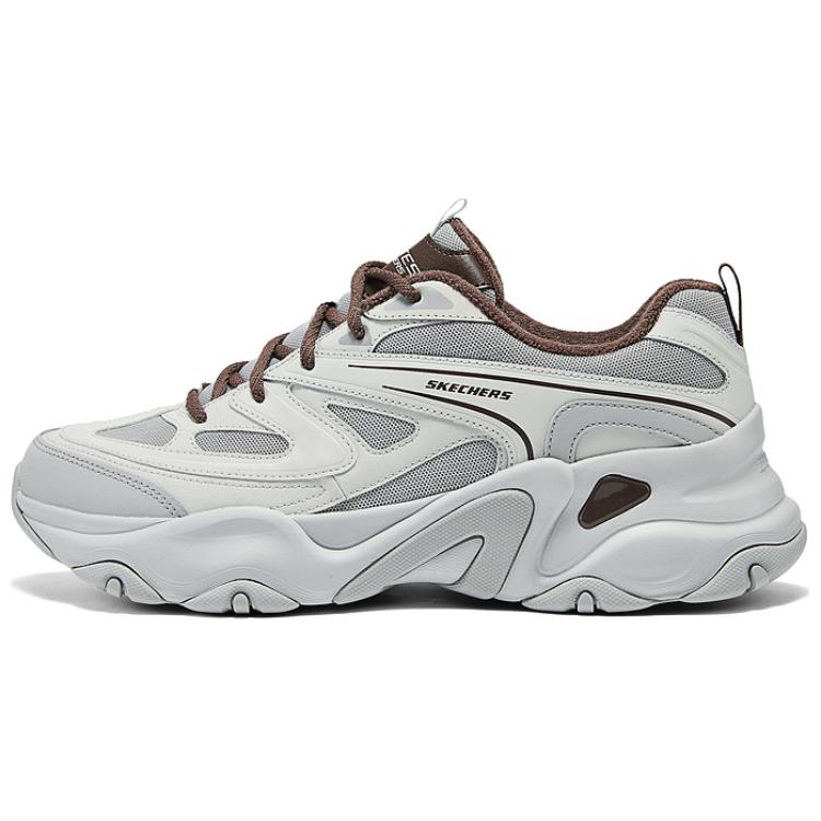 Skechers DLites 5.0 Panda Shoes Comfortable Versatile Shock Absorbing Durable Supportive Lightweight Increased Height Low Top Dad Shoes 232492-GYBR 42