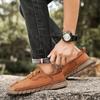 Men's Leather Shoes Breathable Driving Shoes Outdoor Men Loafers Lace-Up Men Flat Casual Shoes Fashion Moccasins