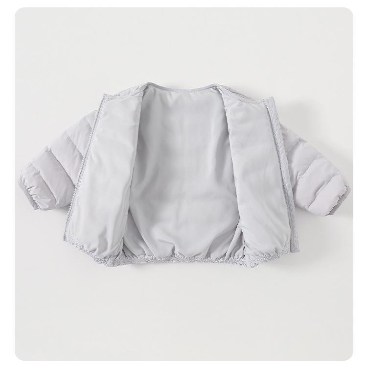 2026 Lightweight Down Jacket Liner for Girls - Autumn/Winter Infant Zipper Cardigan Jacket