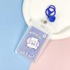 Ins Cute Transparent Lanyard Card Cover Student Bus Cards Case Cartoon Work Card Covers Credit Card Holder Id Holder with Rope