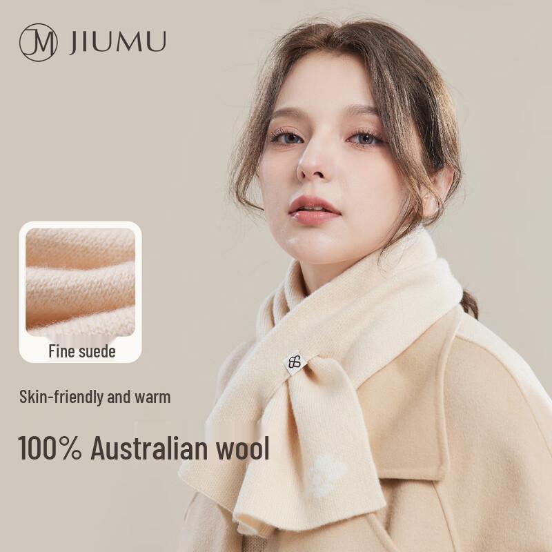

JIUMU Женский зимний шарф из чистой шерсти