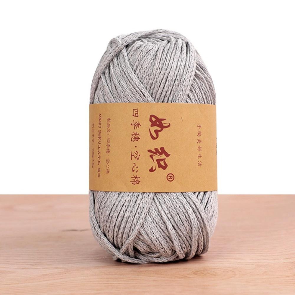 85M/roll Crochet Thread Macrame Rope 65% Cotton Wool Line Yarn  Knitter Crochet Bag