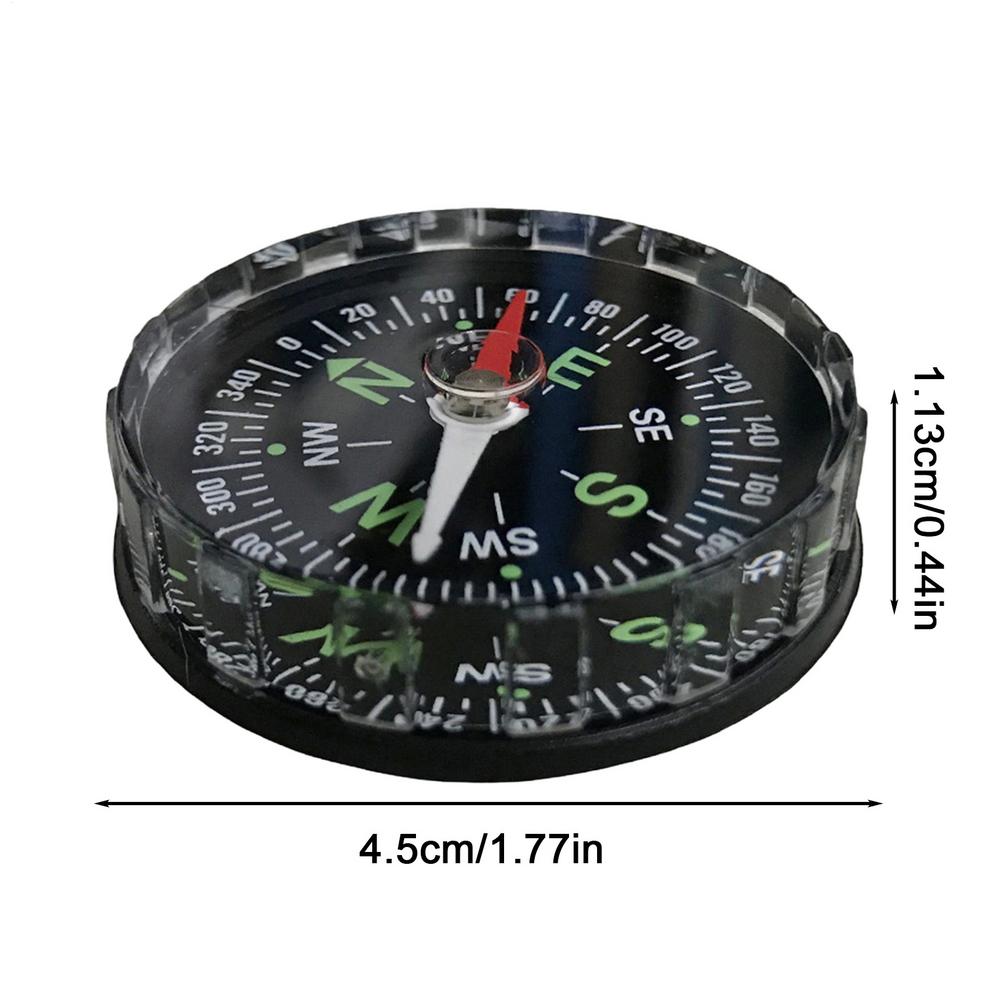 

Compass for Hiking Adjustable Multifunctional Sighting Navigation Compass for Survival Traveling Mountaineering Boating Outdoor чёрный