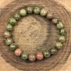 8mm Unakite Jasper Gemstone Beads Bracelet 7.5" Handmade Beads Jewelry Daily-Wear Stretch Bracelet For Gift RBB-8