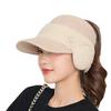 Autumn and winter women's ear protection winter hat fashion duck tongue empty top polyester wool hat cycling cold-proof knitted hat