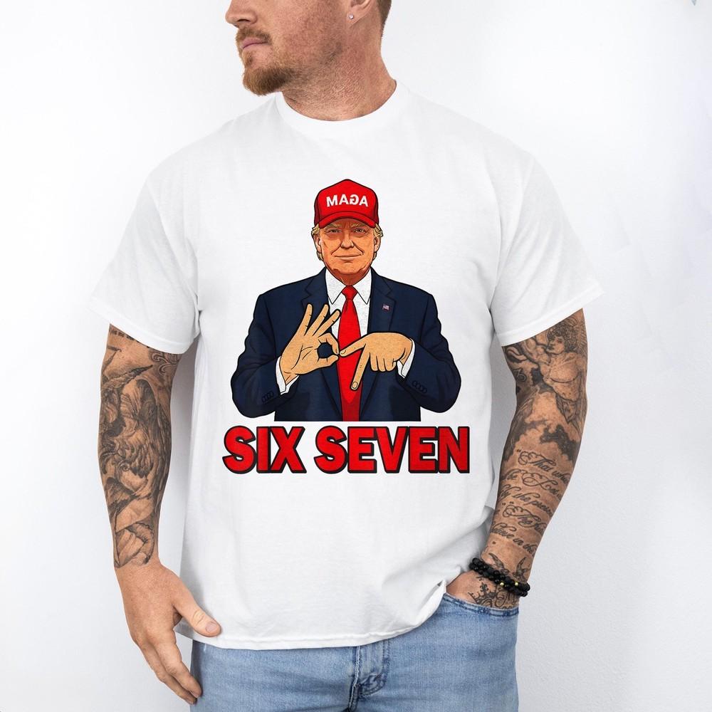 

Funny Trump 67 Meme 6 7 Costume Six Seven Santa Trump Christmas Xmas Pajamas Tee M