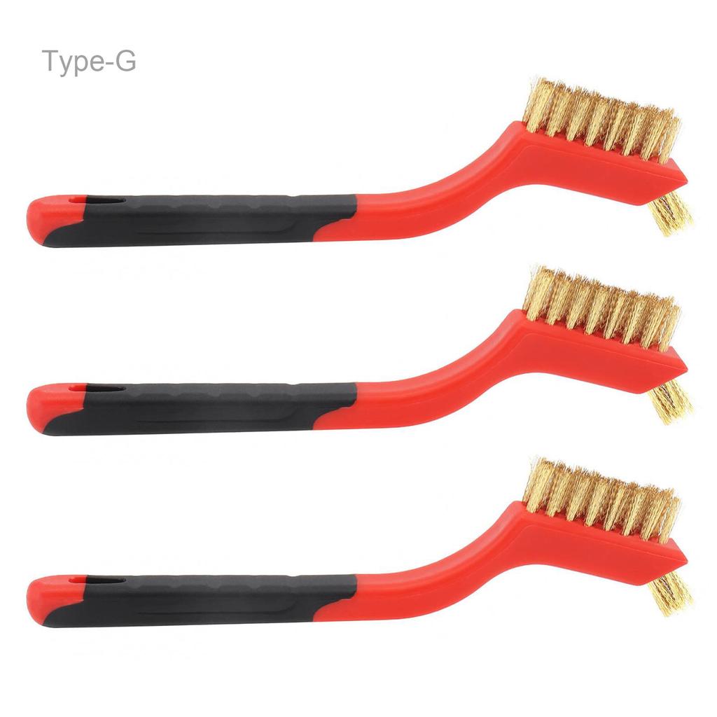 1pcs Stainless Steel Brass Wire Brush Nylon Filament Small Wire Brushes for Rust Removal Cleaning Dirt Paint Scrubbing Polishing