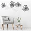 7 Piece Metal Wall Decor for Living Room, Boho Double Layered Iron Flower Wall Hanging Art, Aesthetic Indoor Metal Wall Sculpture Decor for Bedroom