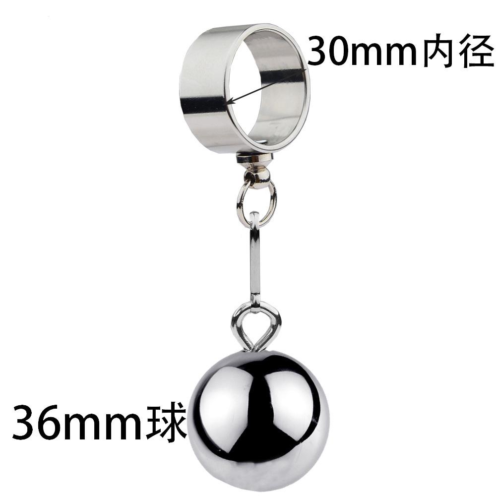 Metal Penis Ring Cock Ring with Steel Balls Penis Weight Trainer Sex Toys for Men Stretching Erection Cock Sexual Stimulation
