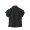 2026 Spring Women's Retro Puff Sleeve Waist-Cinched Shirt