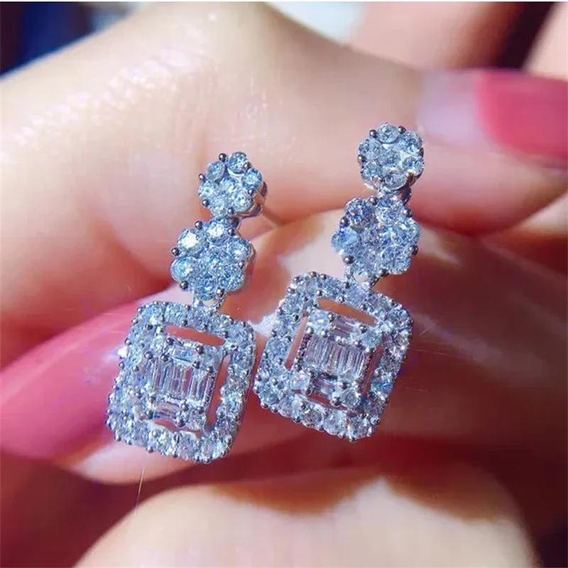 Luxury, High-End, Gorgeous Party, Water Droplet Zircon Earrings, Bride'S Wedding, Eternal And Dazzling Jewelry, Headwear