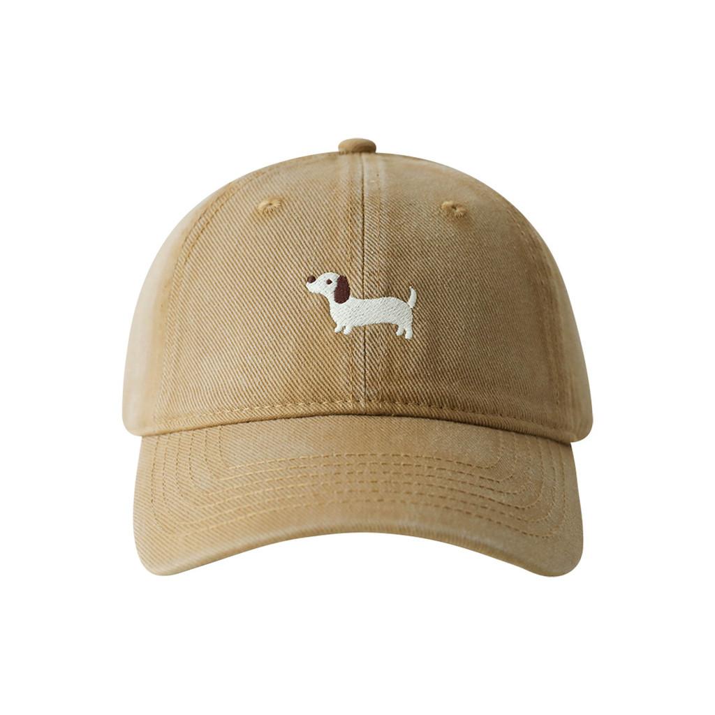 Designed Baseball Perfectly Cap With Charming Dog Embroidery For Everyday Wear