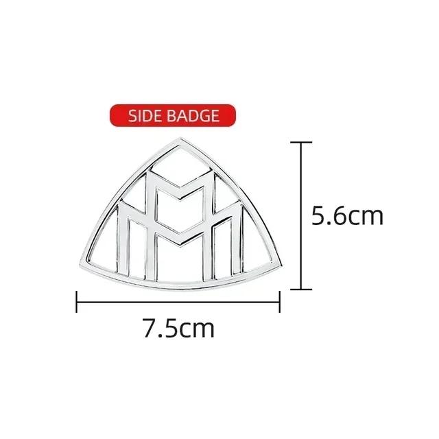 1pcs 3D ABS  Maybach Side Emblem Car GLS GLE S500 Logo sticker Rear Bumper tail door trunk sticker Emblem styling Accessories