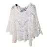 Elegant Knit Crochet Lace Blouse Women Vintage Hollow Out Seven Quarter Sleeve Casual Loose Shirts Women Summer Slim Fit Fashion Blouses Tops 3412