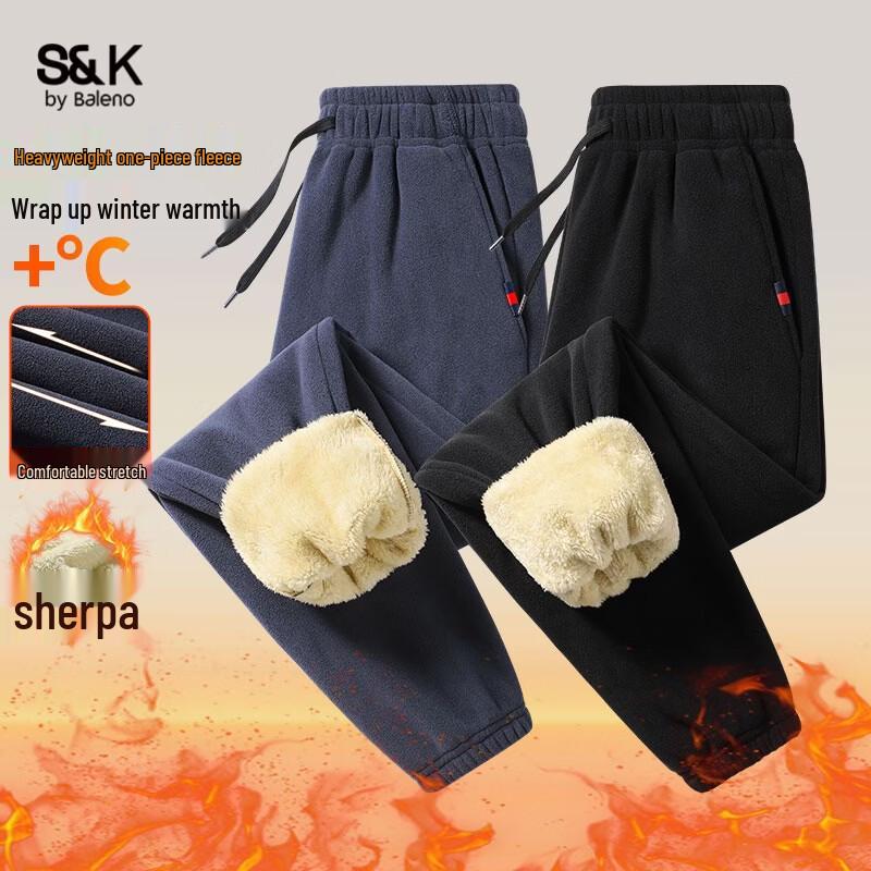 Baleno Men s S&K Lamb Fleece Lined Thermal Jogger Pants 2XL
