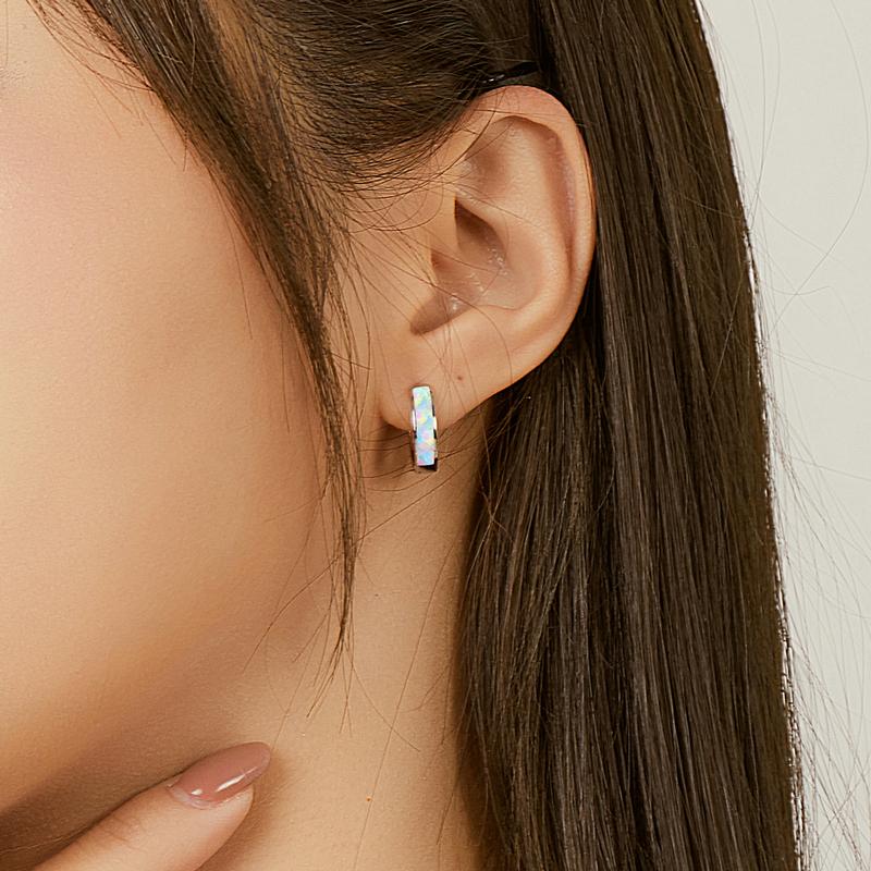 BAMOER Real 925 Sterling Silver Minimalist Hoop Earrings for Women Ear Circle Hoops Brincos Jewelry