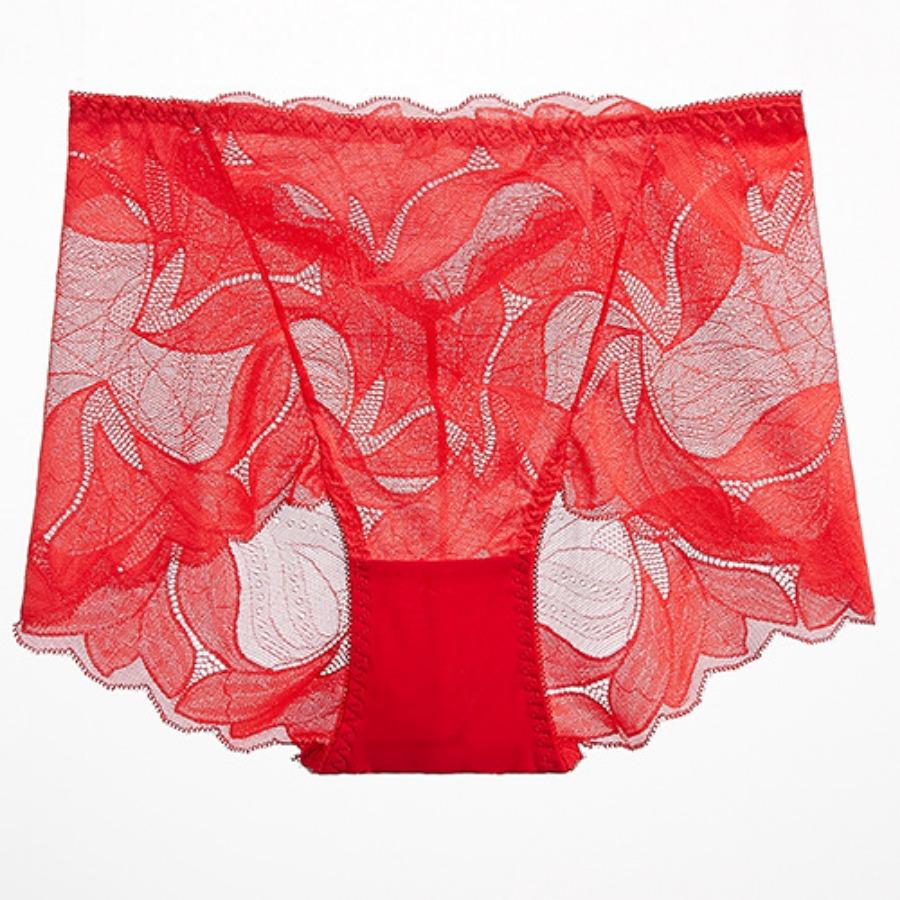 

Сексуальные кружевные бесшовные трусики для женщин с высокой талией, прозрачная сетка, нижнее белье больших размеров, удобные антибактериальные трусики 2XL
