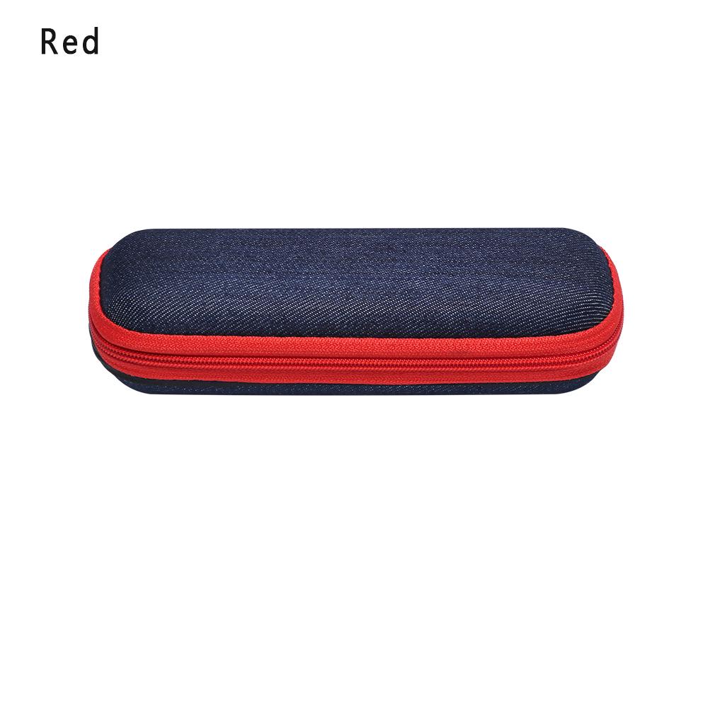1Pc Fashion Portable Glasses Box Denim Fabric With Zipper Sunglasses Reading Glasses Protection Case Crush Resistance Container