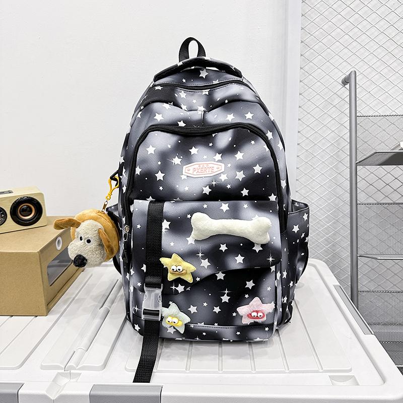 Middle School Student Schoolbag Stars Print Women's Backpack Water-Repellent Large Capacity Student Backpack