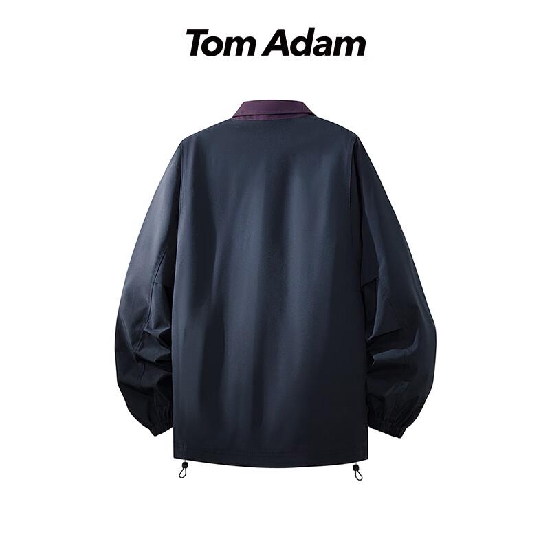TOM ADAM Autumn Color Block Lapel Jacket