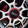 4 Piezas Tapacubos de 133 mm para Rueda de Fiat 500 Tapas Centrales de Rueda Pegatina Emblema 68078419AC 68078421AC 51884863 Rojo G