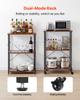 Kitchen Utility Cart, 3 Tier 60 Cm Microwave Stand Coffee Cart, Heavy Duty Storage Rack, Service Trolley On Wheels, Industrial Rolling Work Table with