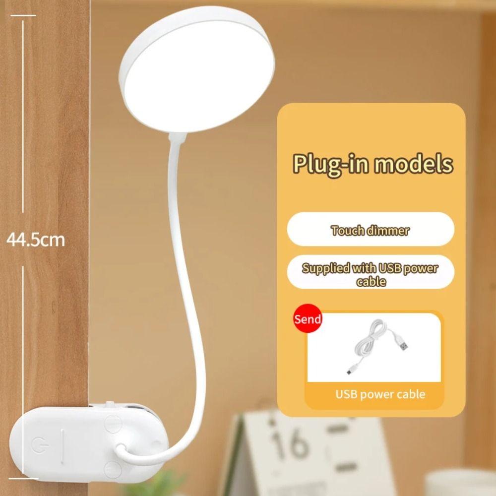 USB Charging Table Lamp With Clip LED Light Creative Reading Night Light  Bed