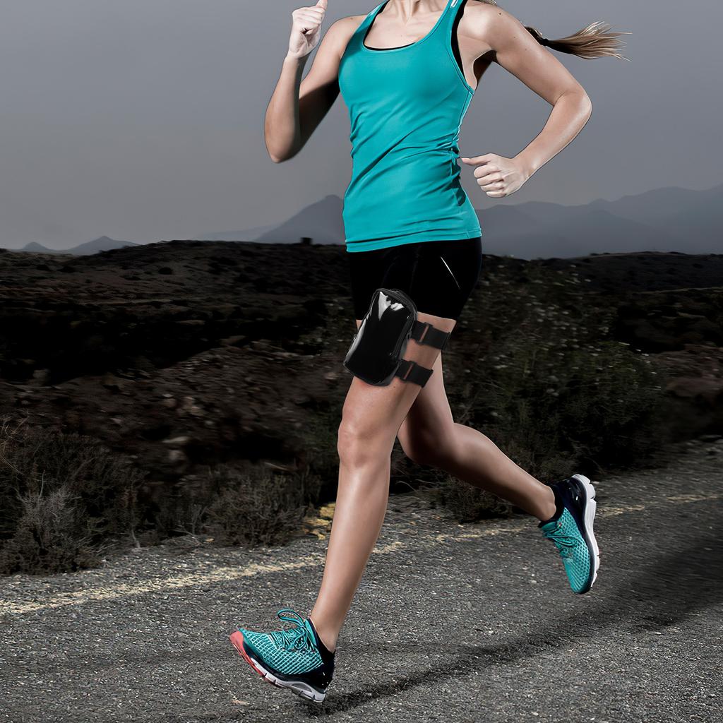 Black Leg Thigh Bag For Women Men,Fanny Pack Adjustables Straps Waist Pouch with Zipper,Handbag Phone Chest Sport Waist Bag