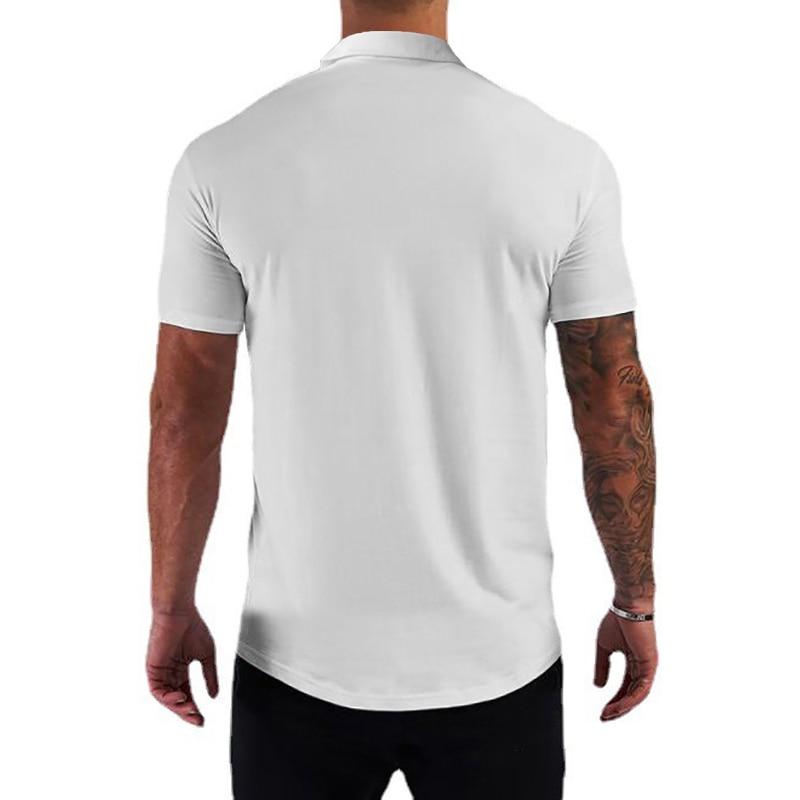 Do The Work New Arrival Summer Personalized V-neck Slim Fit Printed Fashion Casual Bodybuilding Fitness Gym Sports Mens Polo T-shirt
