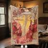 1pc Alphonse Mucha's The Four Seasons blanket, al season lightweigh Poster blanket home office outdoor nap multifunc Poster blanketional blanket