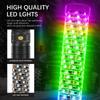 2PCS 2FT LED Whip Lights Remote Control Flagpole Antenna Whips for UTV ATV Off Road Truck Sand Buggy Dune RZR