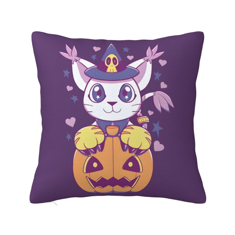Custom Gatomon Modern Throw Pillow Cover Adventure Anime Chair Cushion