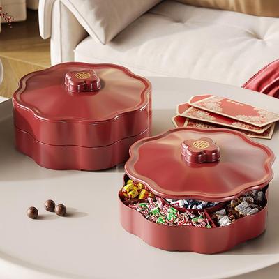 Wohnzimmer unterteilte Trockenfrucht- und Nussbonbon-Aufbewahrungsbox mit Deckel für Hochzeiten und Feiern