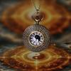 Pocket Watch Taiji Bagua Yin Yang Antique Pendant Watch Analog Display Waterproof Pocket Watch Chinese Style Necklace Sweater Chain Bronze Birthday