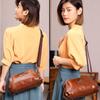 Retro Fashion Women's Leather Bags Compact One-shoulder Messenger Meniscus Bags Classic and Versatile Messenger Bag