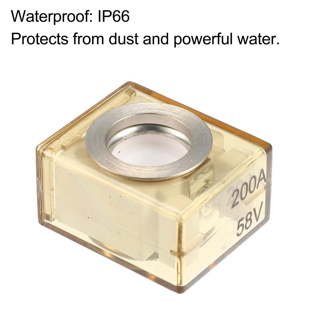 uxcell Marine Battery Fuse Terminal Fuse Waterproof 200A DC58V Max