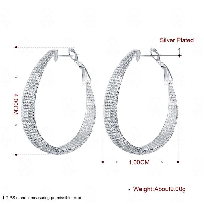 New Hoop Earrings For Women Wedding Gift Fine Europe Jewelry Christmas Gift Engagement Party