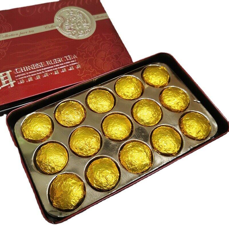 15pcs/box Yunnan Nuoxiang Pu'er Ripe Tea Iron Box Nuoxiang Mini Tuo Tea