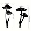 1 Stück Metall Pilz Gartenstecker Metall Pilz Silhouette Statue Dekoration Außendekoration Rasendekoration
