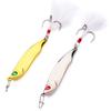 10g/15g/20g/28g Rotador de Metal para Pesca de Longo Arremesso Isca Dura Fare com Lantejoulas de Pena