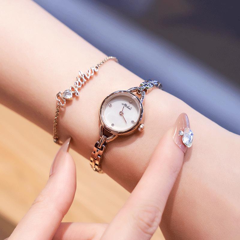 Watch Women'S Simple Style Temperament Light Luxury Small Dial Women'S Watch Women'S Exquisite Small Round Watch