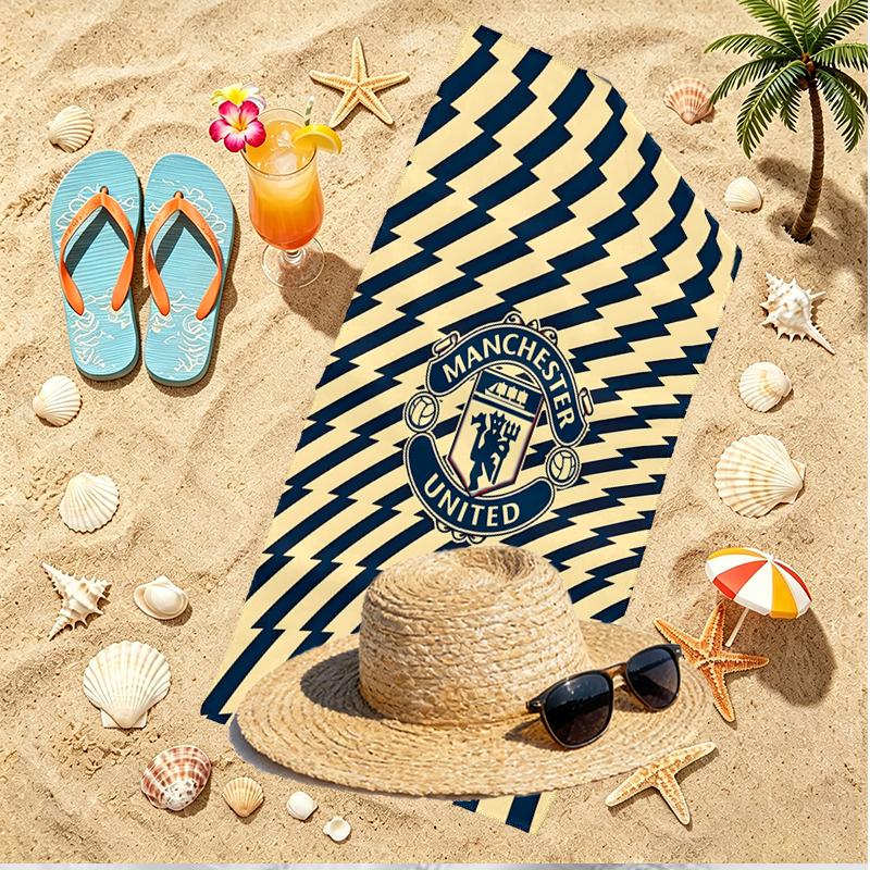 Manchester United F.C Print Beach Towel, Versatile Lightweight Absorbent Beach Towel for Pool Surf Yoga Bathroom, Perfect Birthday Holiday Gift