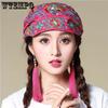 WTEMPO Women Casual Mexican Style Ethnic Vintage Embroidery Flower Black Blue Pink Red Printed Hats