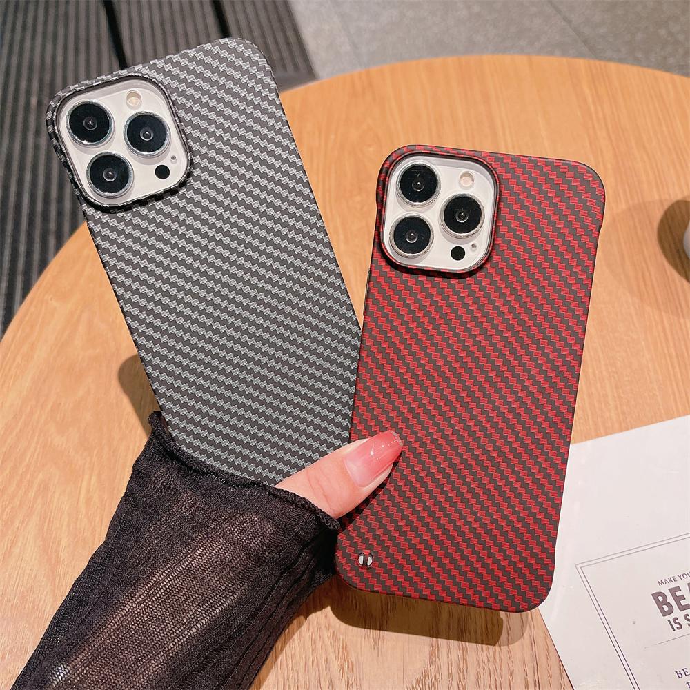 Matowa bezramowa obudowa z włókna węglowego do Iphone 12 13 Mini 11 Pro Max X Xs Xr 7 8 Plus Se 3 Business odporna na wstrząsy Ultra cienka okładka